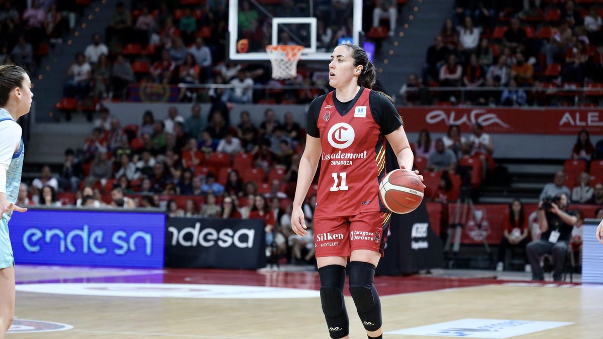 Vega Gimeno durante el último partido de Liga en el Príncipe Felipe.