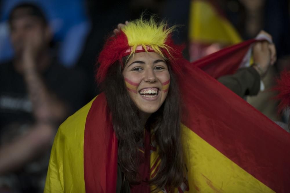 La selección española femenina, en Riazor