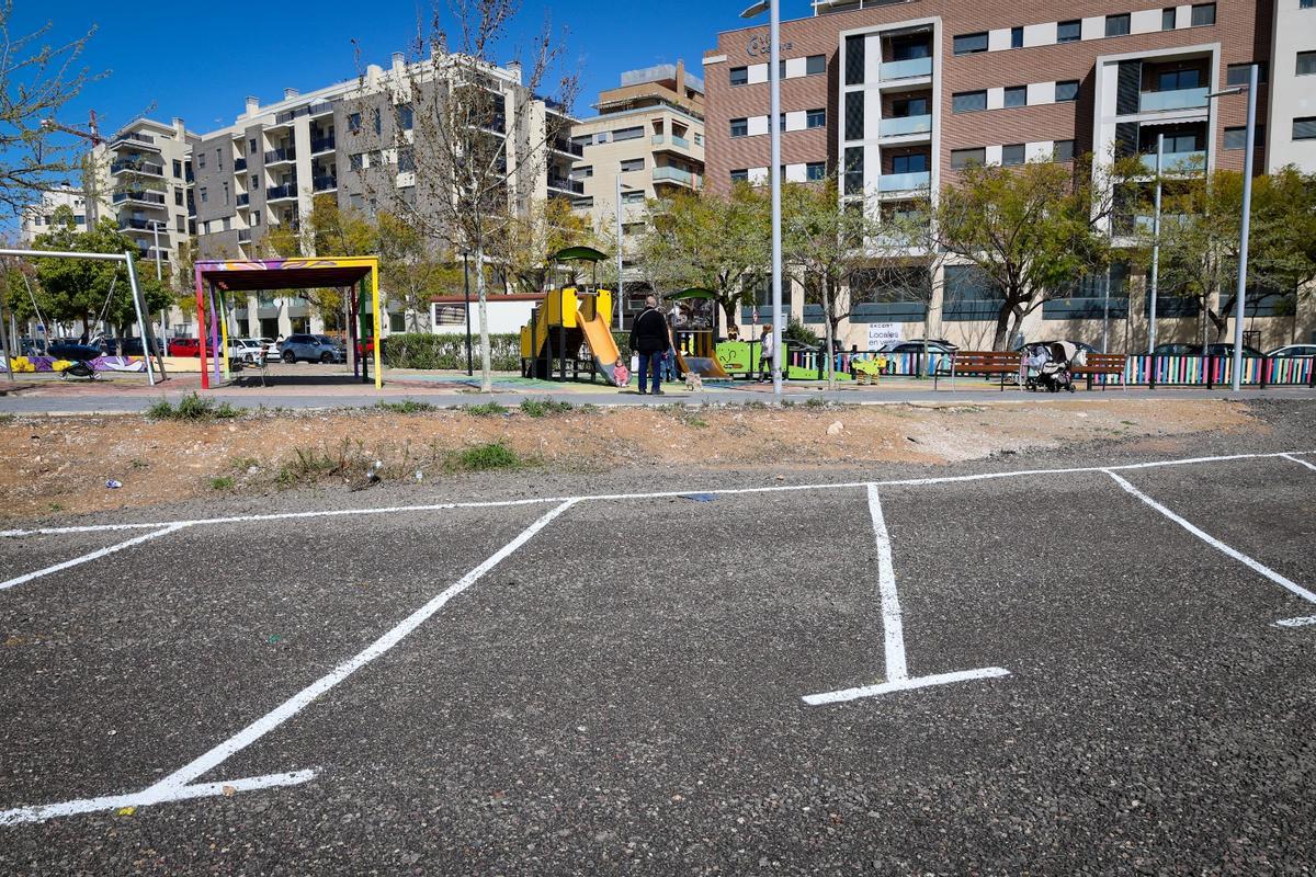 Nuevas plazas de aparcamiento en Parc Central.