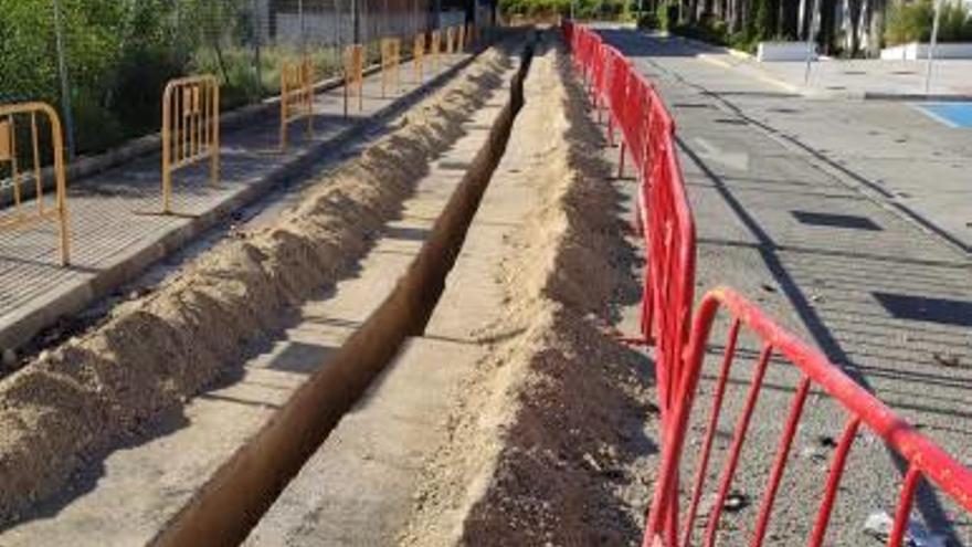 Obras en el polígono industrial Velló de Bellreguard.