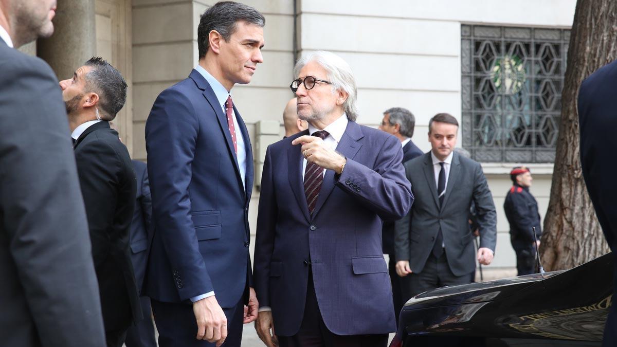 Pedro Sánchez se reúne con los empresarios catalanes en la sede de Foment del Treball