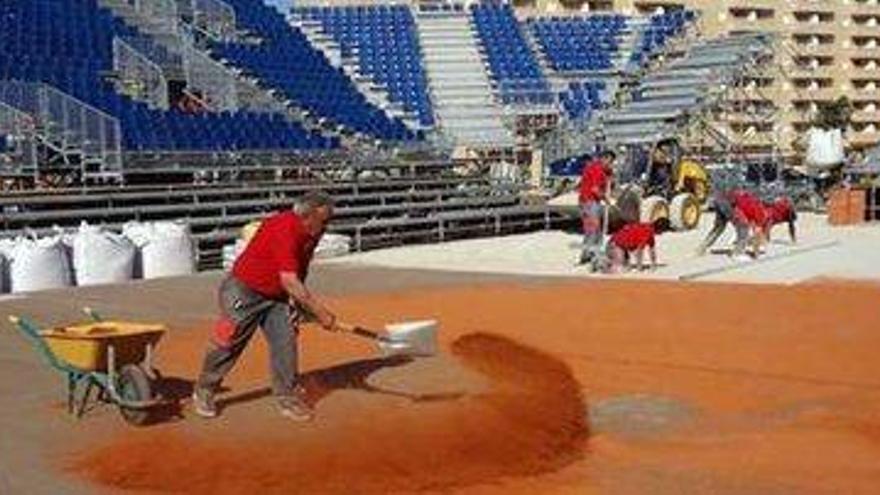 El ‘tapete’ de la Copa Davis,  el primer punto para España