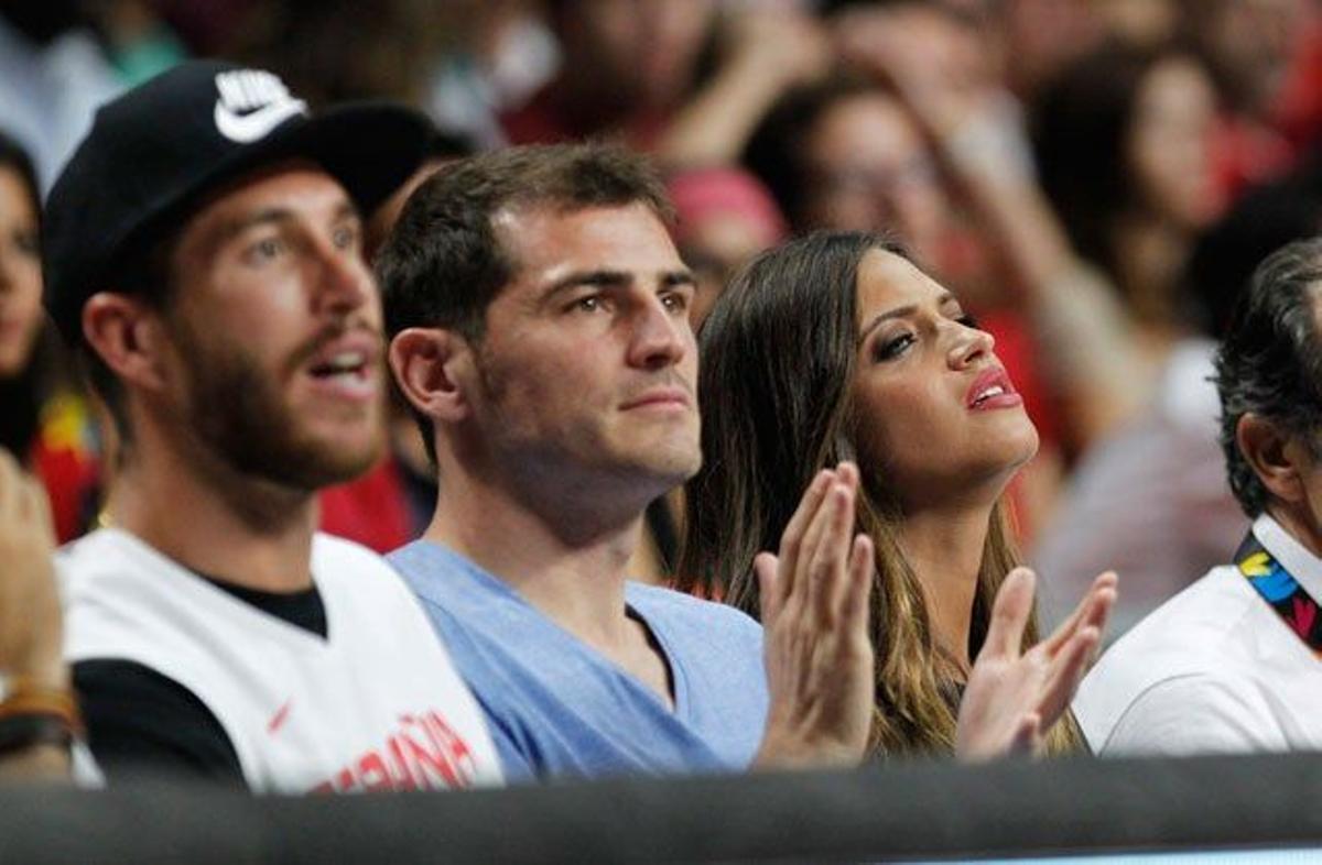 Sara Carbonero, Iker Casillas y Sergio Ramos