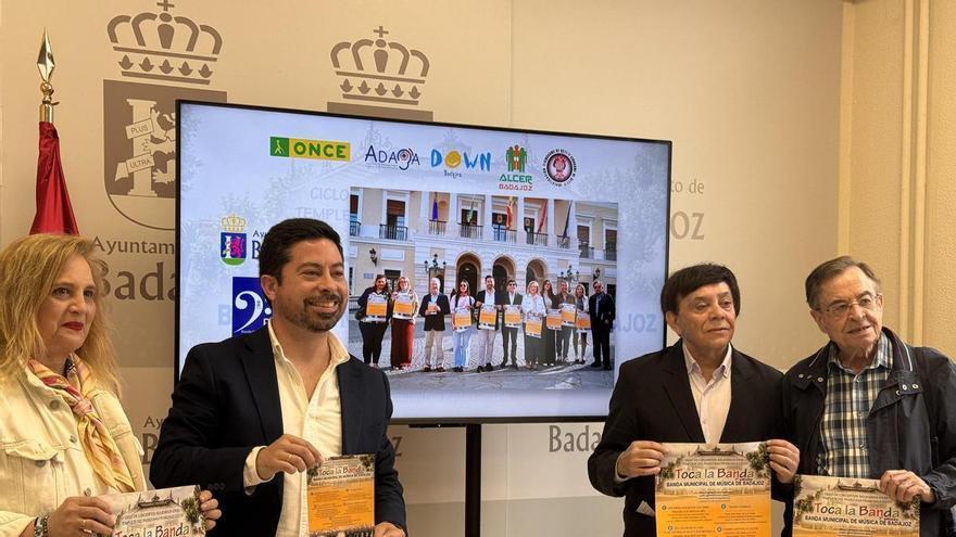 La Banda Municipal de Música de Badajoz celebrará cinco conciertos en San Francisco para dar visibilidad a distintas asociaciones
