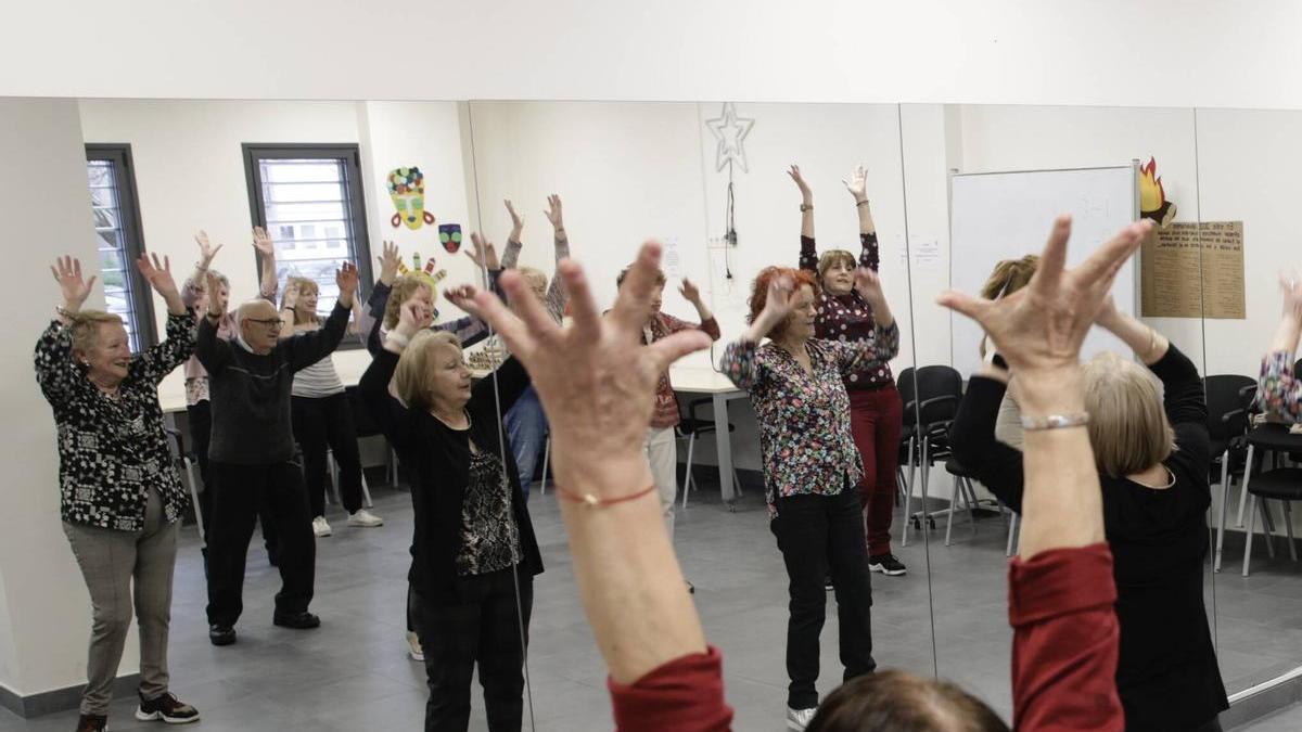 Una actividad de pensionistas en Gijón