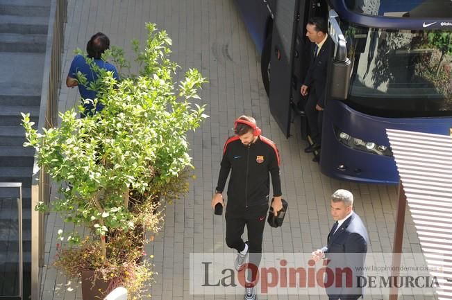 El FC Barcelona ya está en el Hotel JC1 para enfrentarse esta noche al Real Murcia