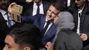 French President Emmanuel Macron visits Marseilles neighbourhood