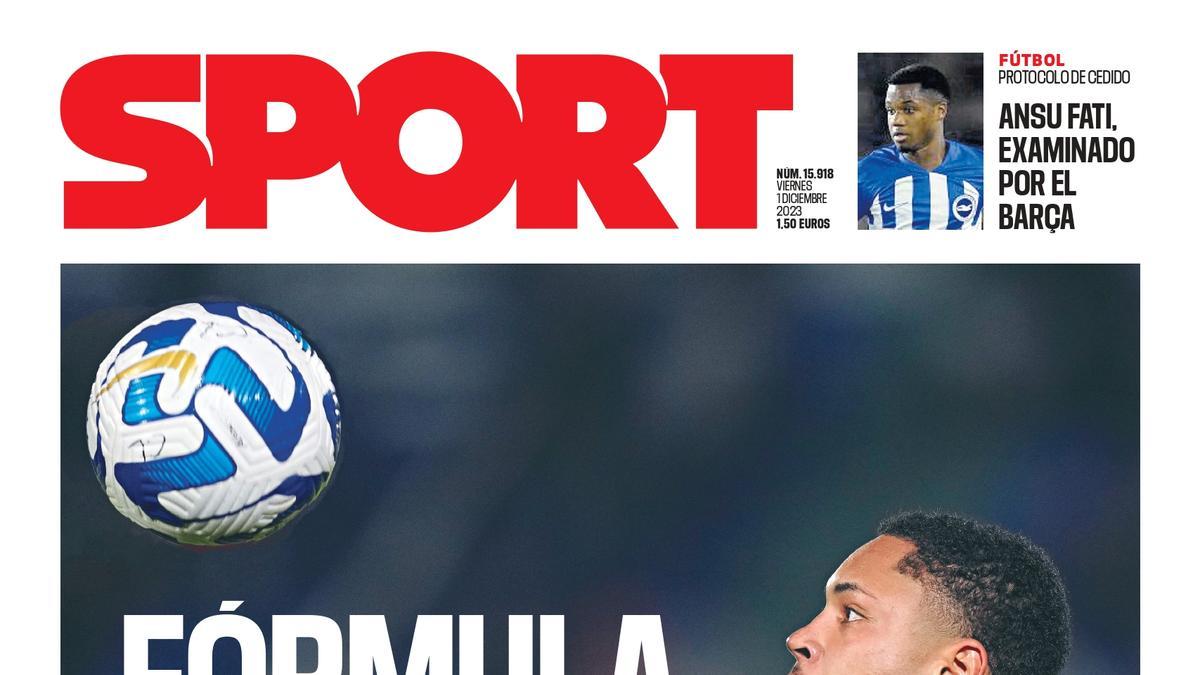 Esta es la portada de SPORT