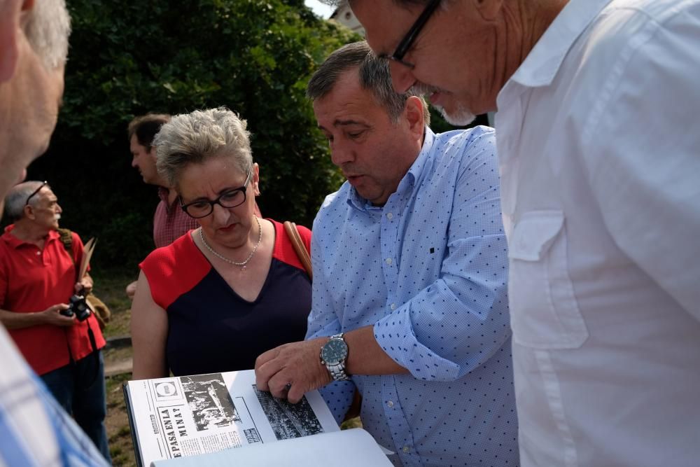 Homenaje a los mineros muertos en el accidente del pozo Santo Tomás de Turón