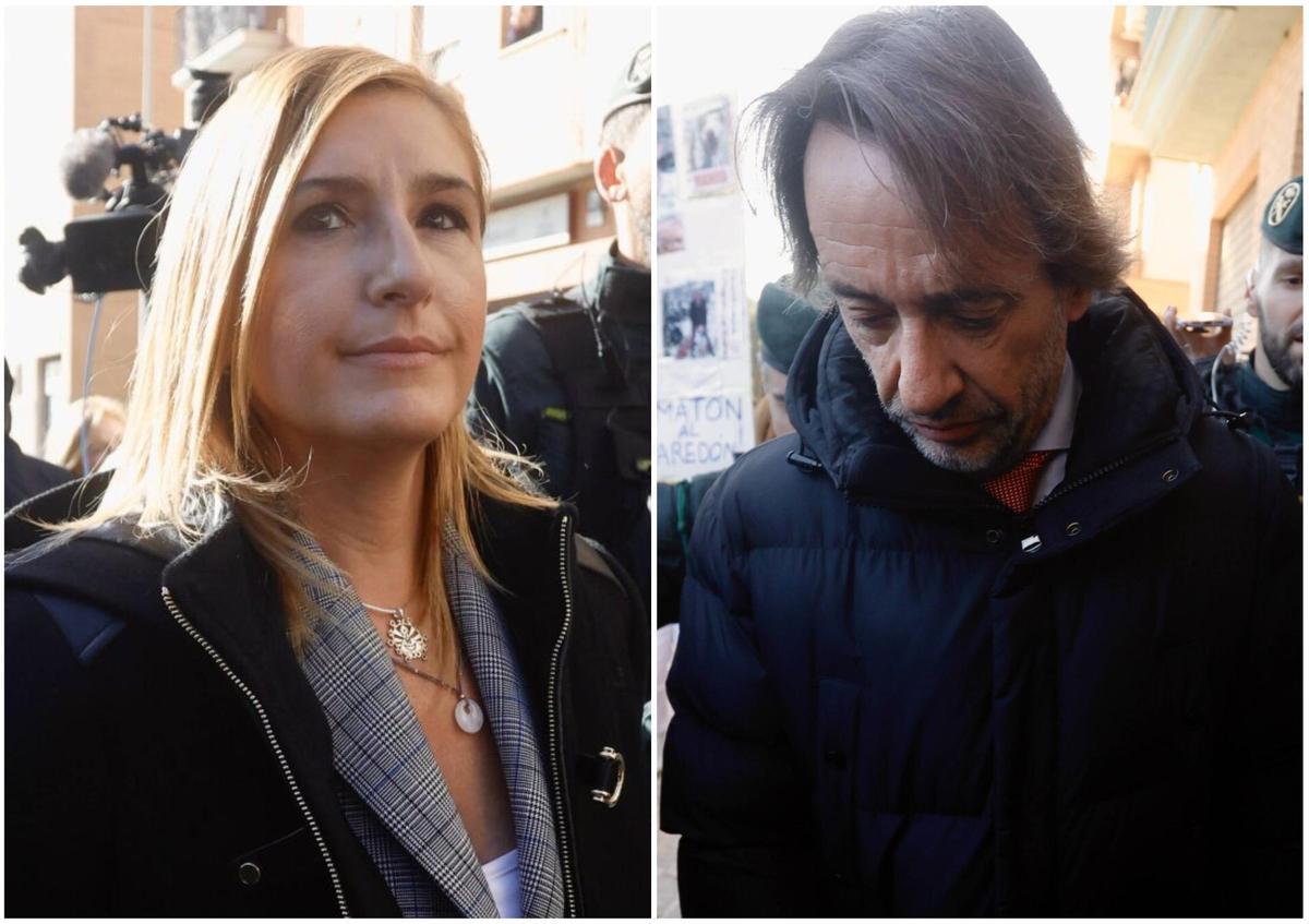 La exconsellera de Interior, Salomé Pradas, y el exjefe de Gabinete de Mazón, José Manuel Cuenca, antes de su careo por la dana