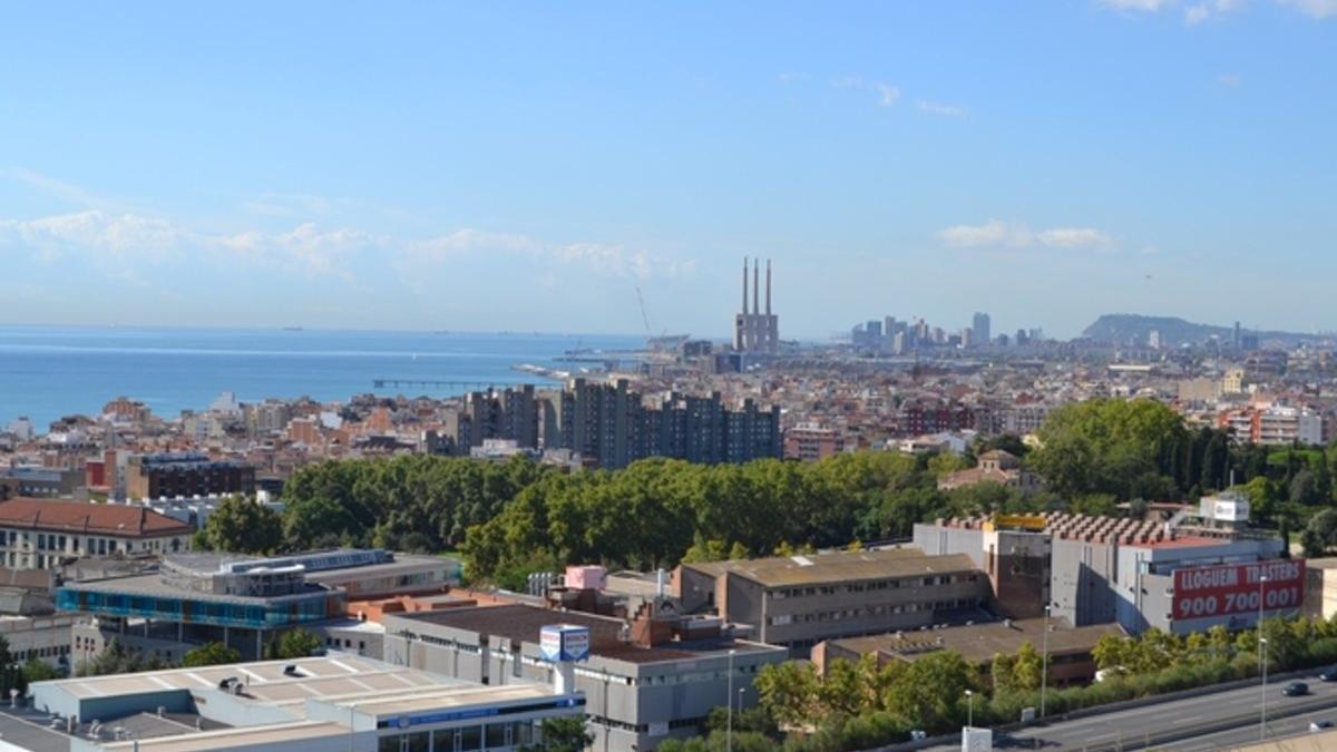 Vista aérea de Badalona.