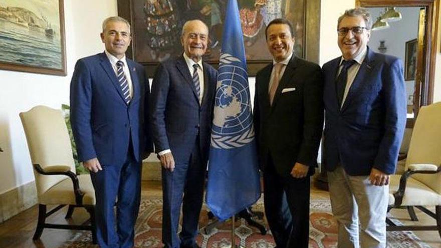 Directivos de UNITAR en su visita a Málaga en septiembre pasado.