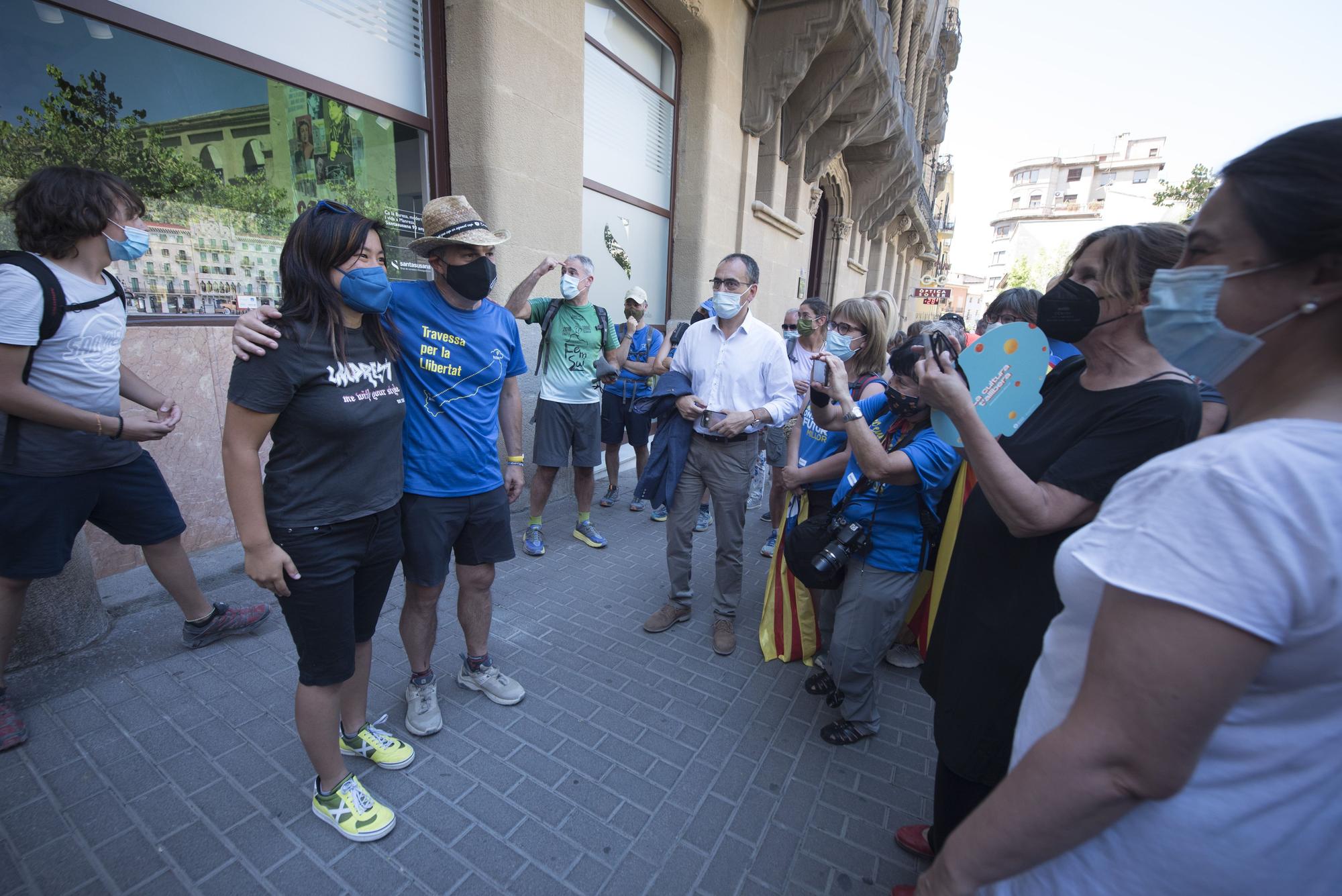 Pere Aragonès visita Manresa i rep a Jordi Turull