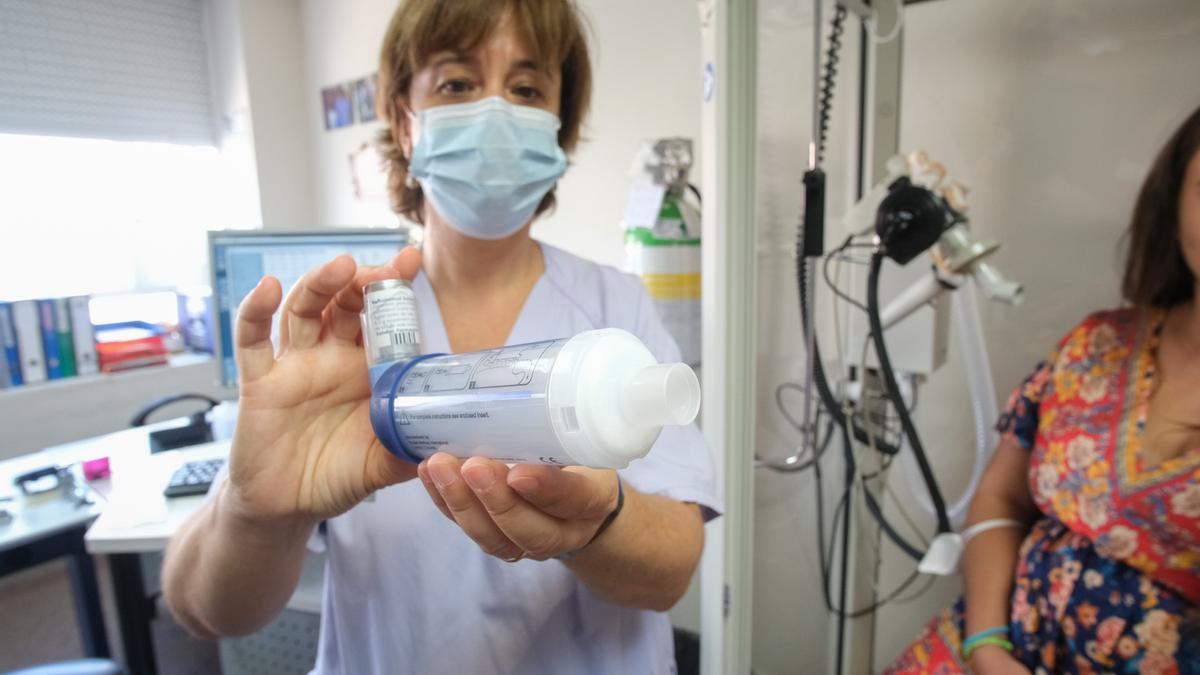 Imagen de un inhalador que se emplea para administrar medicación