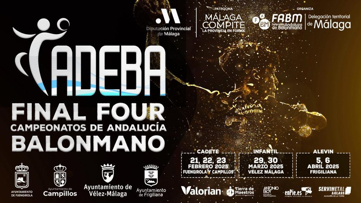 Cartel de la Final Four de los Campeonatos de Andalucía de Balonmano.