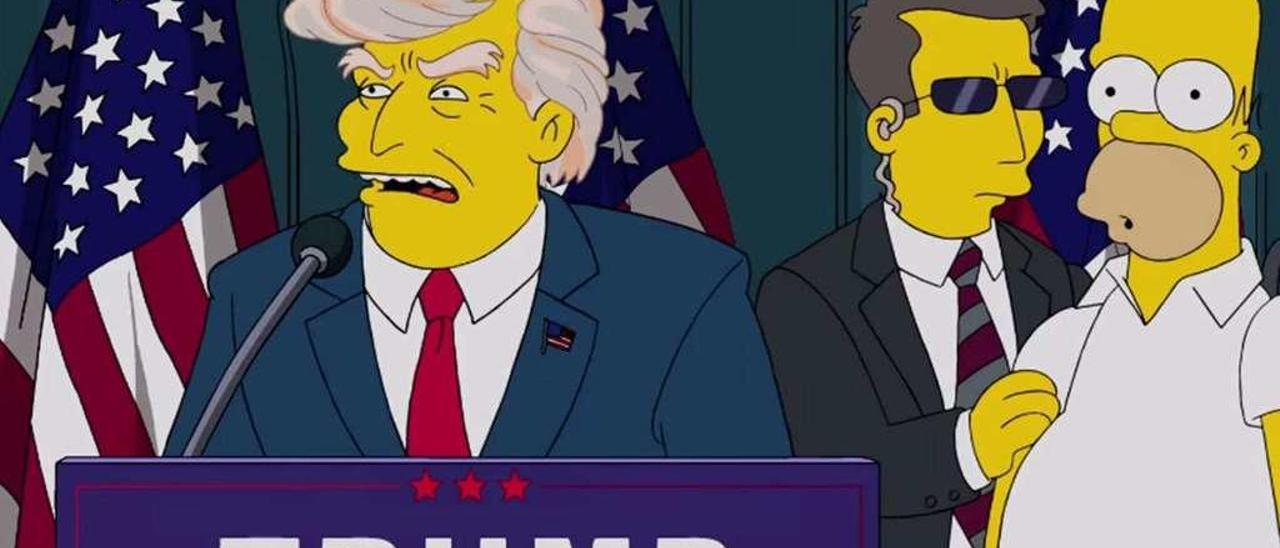 La caricatura de Donald Trump en &quot;Los Simpson&quot;.