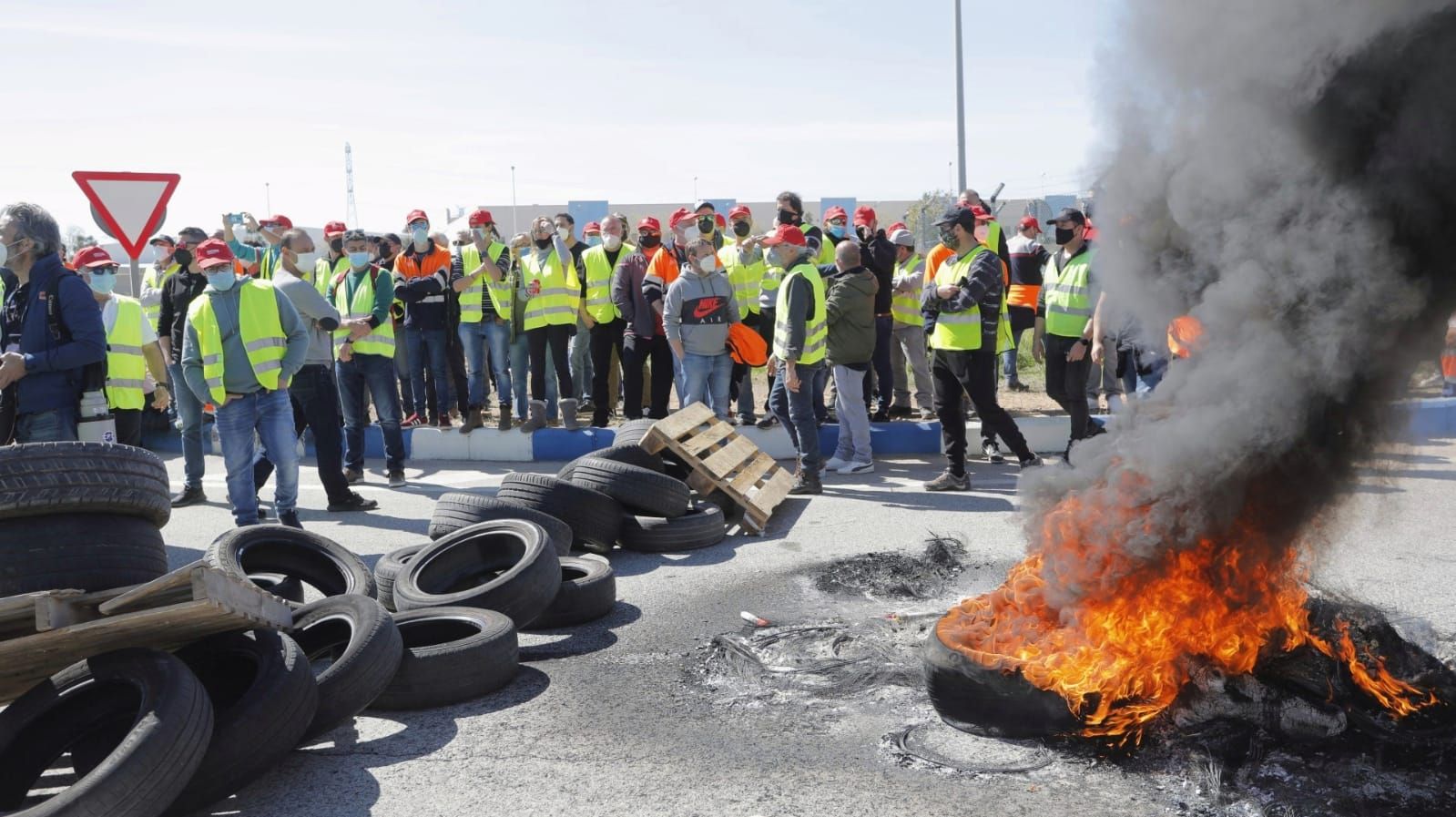 La huelga de los trabajadores de Pilkington en el Port de Sagunt