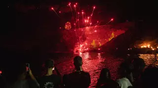 Flores y fuego para despedir las únicas fiestas lustrales de Tenerife