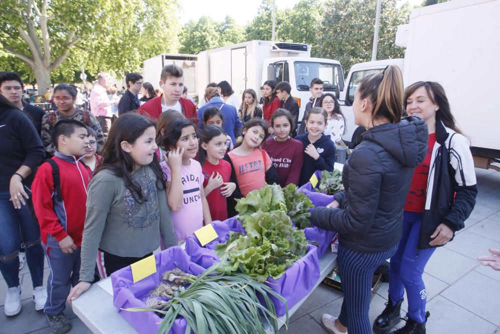 Uns 300 infants fan de paradistes per un dia al Mercat del Lleó