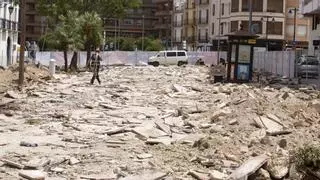 Paralizan las obras de la plaza de la Concepció de Ontinyent hasta el próximo martes por la presencia de amianto