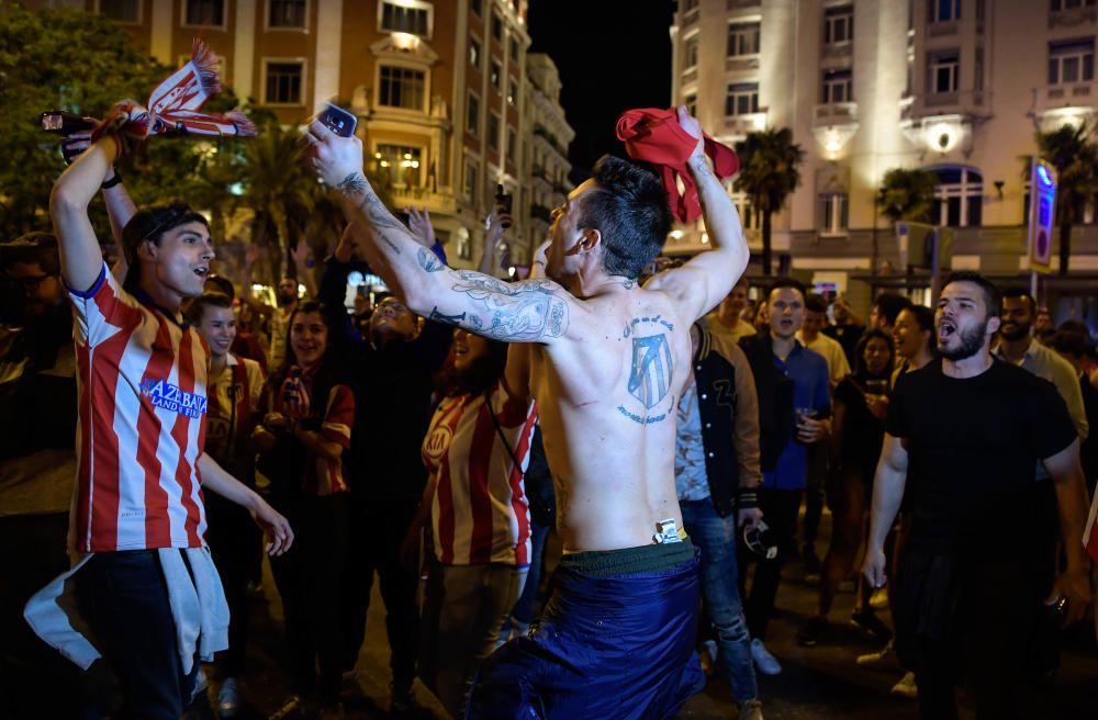 La celebración de la afición del Atlético