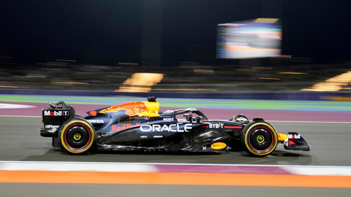 Max Verstappen , durante la clasificación en el circuito de Losail, donde ha conseguido la pole