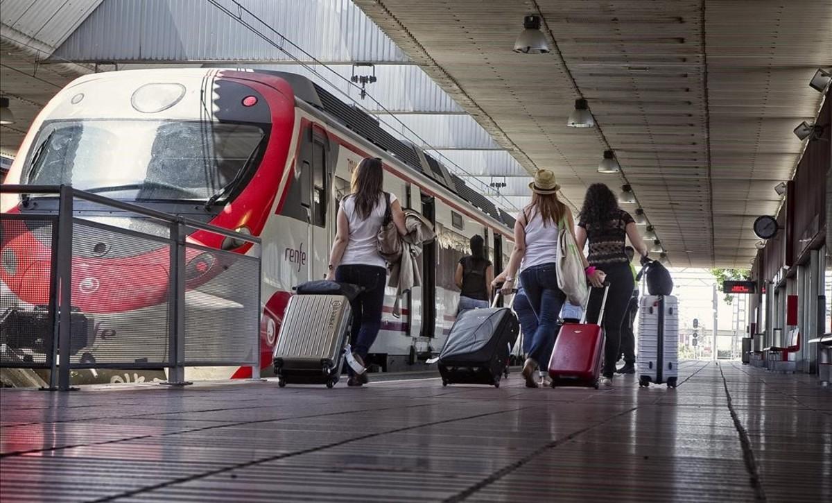 Actual estación de Rodalies en la terminal T-2 del aeropuerto de El Prat.