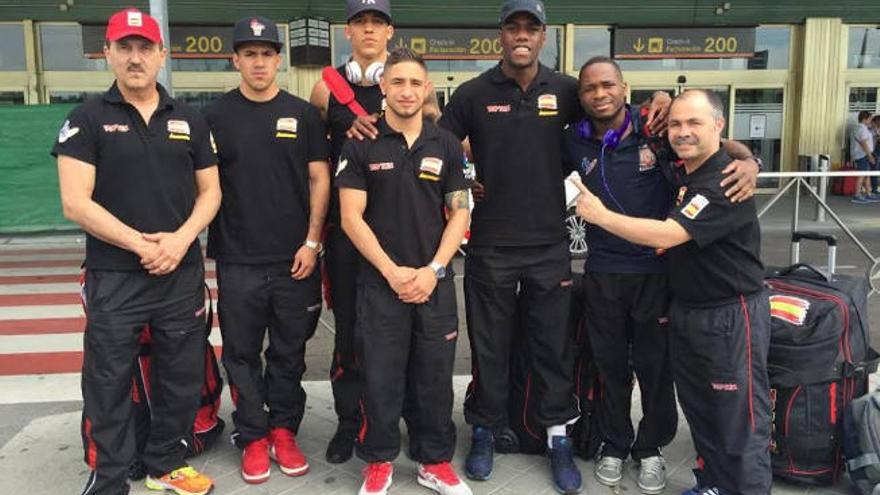 La selección española de boxeo desplazada a Baku, con Samuel Carmona en el centro de la imagen