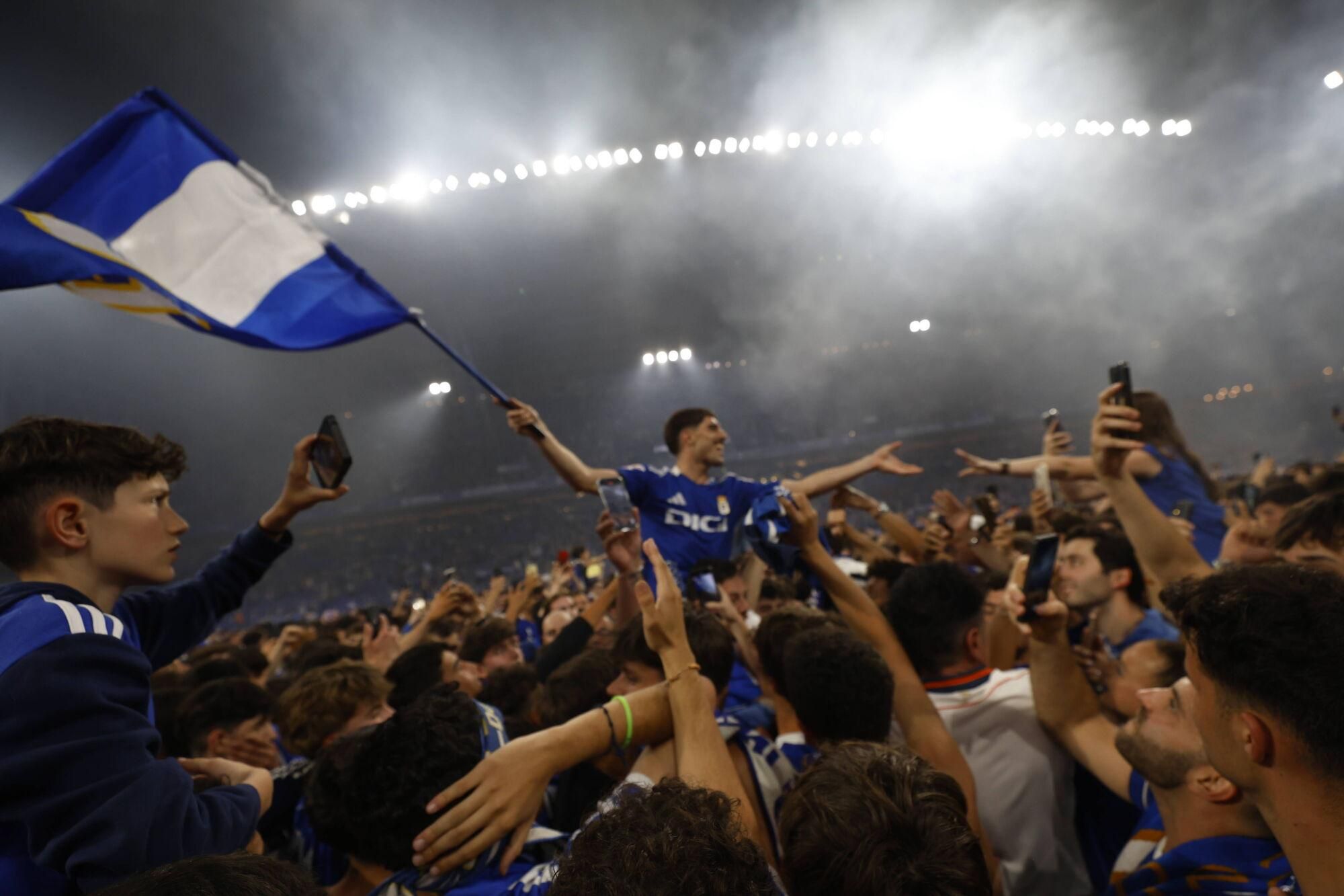 Así se vivió en el Carlos Tartiere la final del play-off entre el Real Oviedo y el Mirandés