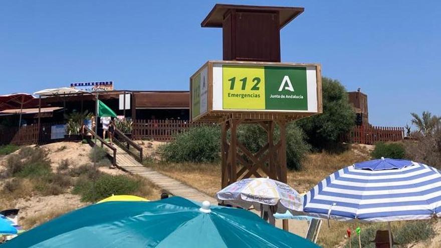 Puesto de Socorrista de la Junta de Andalucía en una playa de Águilas