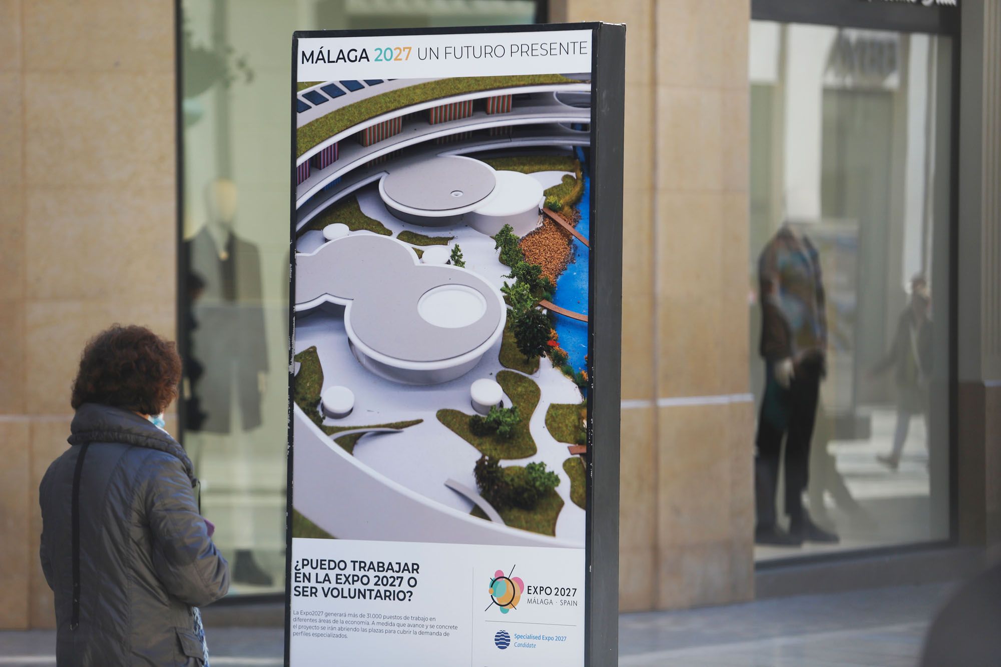 Exposición 'Málaga 2027 Un Futuro Presente', organizada por La Opinión, en la Alameda y la calle Larios