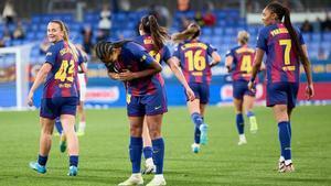 Esmee Brugts celebra su gol contra el Badalona
