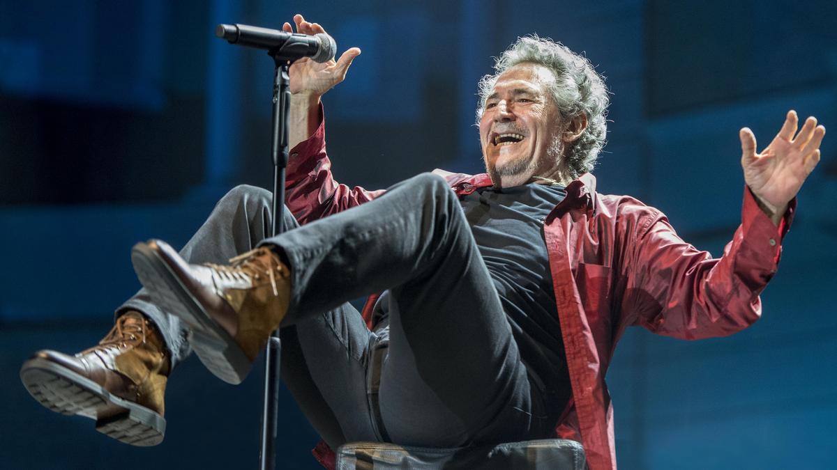 Miguel Ríos, durante el concierto que ofreció este fin de semana en Pedralbes.