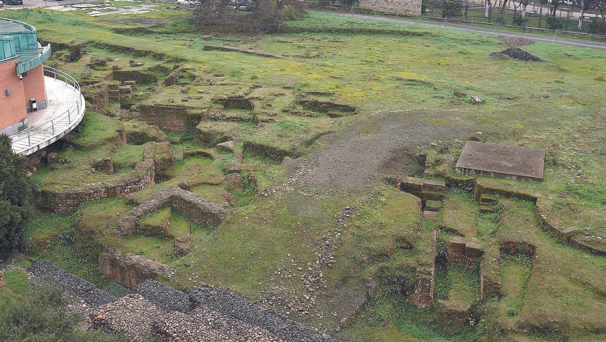 Restos del anfiteatro de ‘Corduba’, que fue descubierto en 2003 durante las catas arqueológicas realizadas en el actual Rectorado de la Universidad de Córdoba.