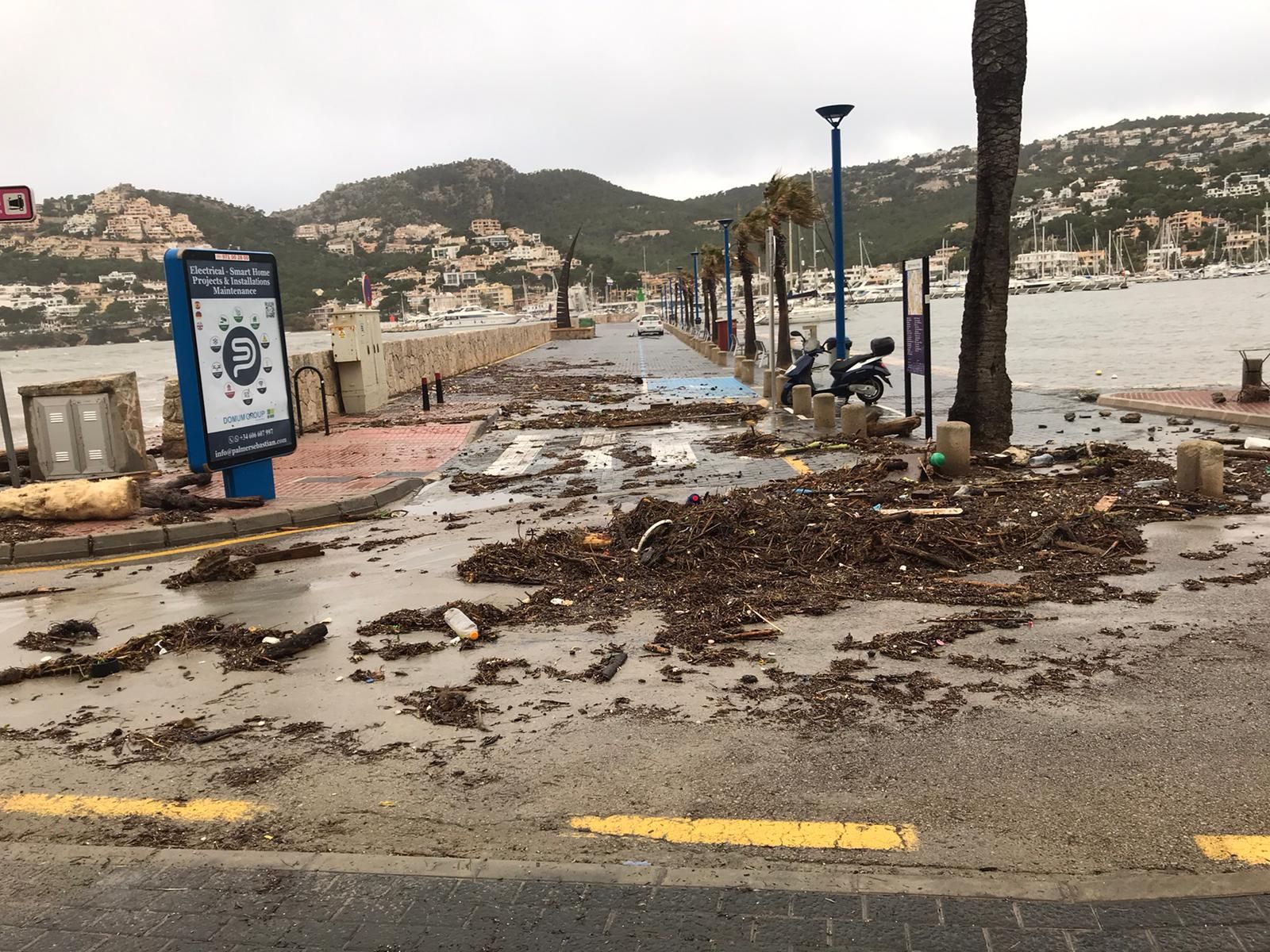 Bella provoca grandes destrozos en el Port d'Andratx