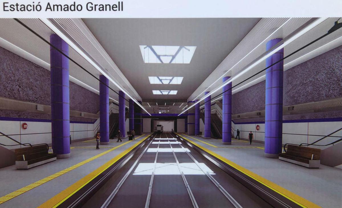 Así serán las estaciones de la línea T10 del metro a Natzaret Así serán las estaciones de la línea T10 del metro a Natzaret