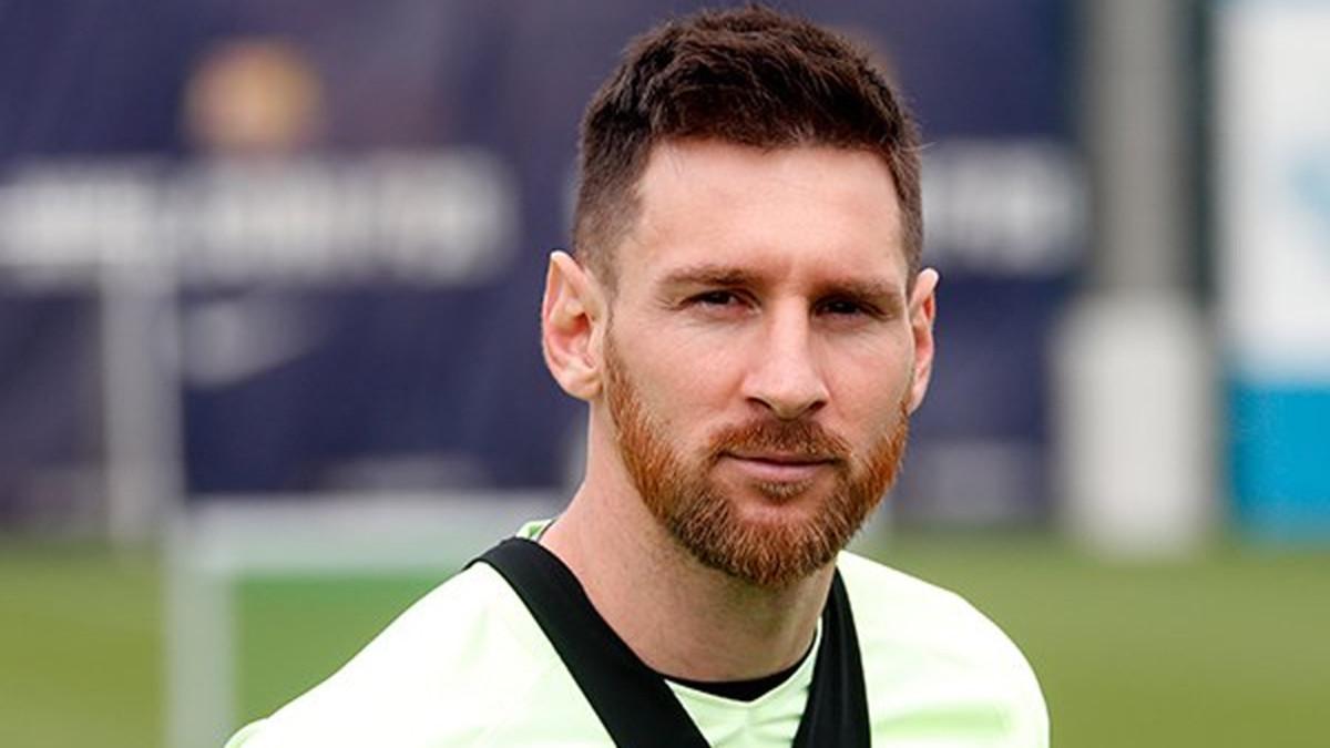 Leo Messi y su nuevo look, estrenado este jueves antes del Las Palmas - Barça