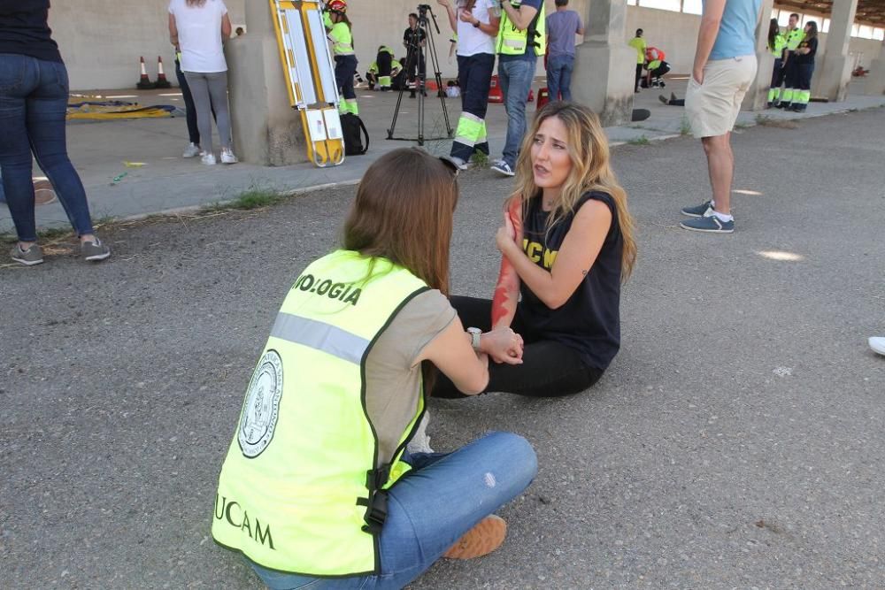 Simulacro de atropello múltiple en el campus de Cartagena de la UCAM