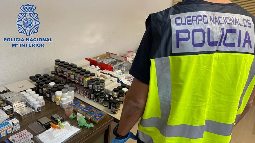 Detenido por vender anabolizantes y drogas en una tienda deportiva de Alicante