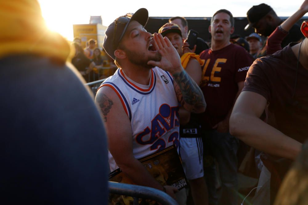 La afición celebra el triunfo de los Cavaliers