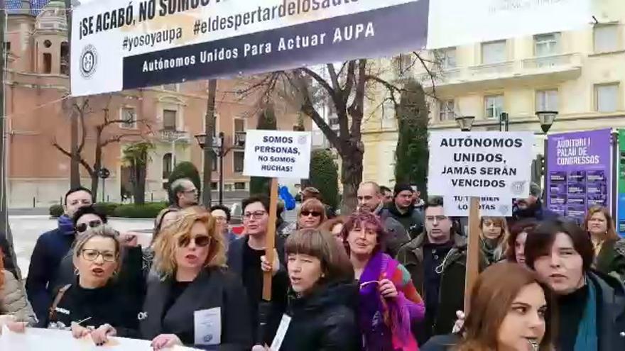 Manifestación de los autónomos en Castellón