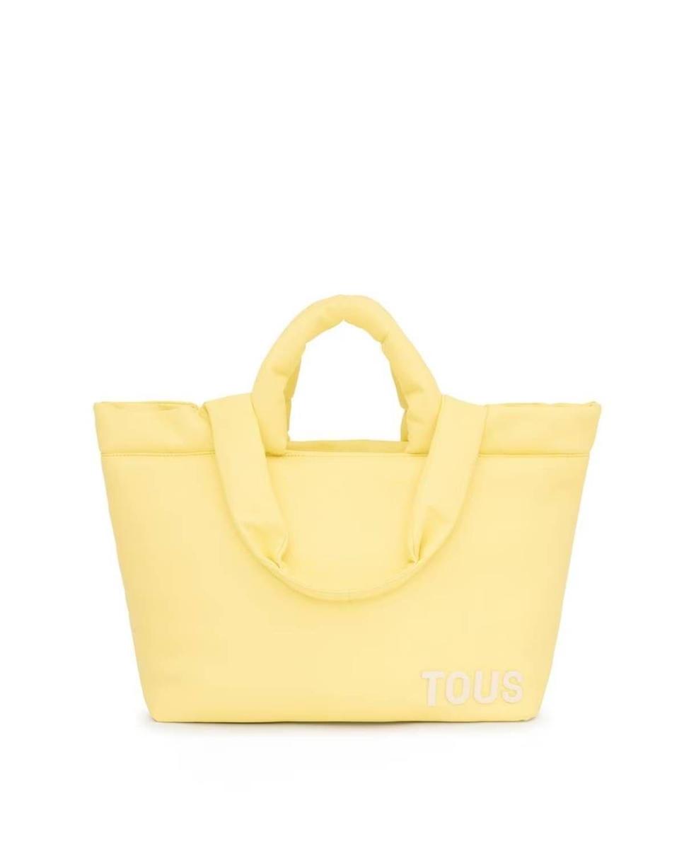 Bolso acolchado en amarillo pastel