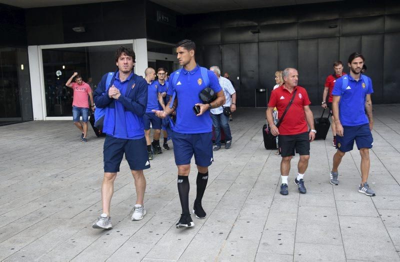 Llegada del Real Zaragoza desde Almería