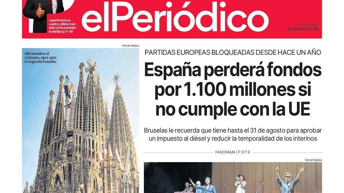 La portada de EL PERIÓDICO del 2 de julio de 2026