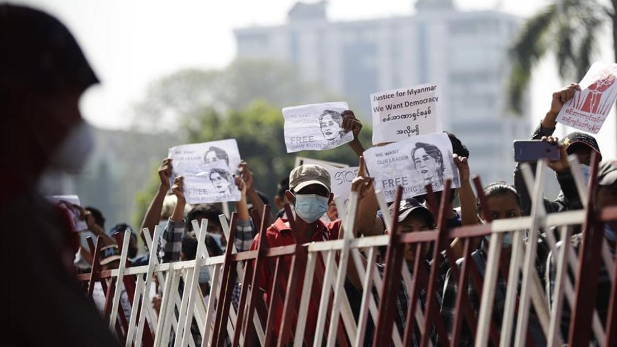 Manifestaciones en Birmania.