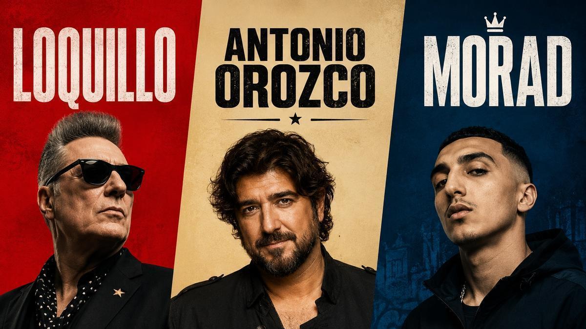 Loquillo, Orozco y Morad.