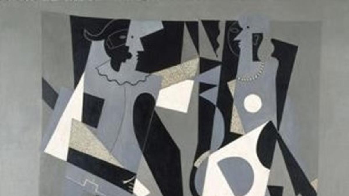 'Arlequín y mujer con collar' (1917), óleo sobre tela de Pablo Picasso.