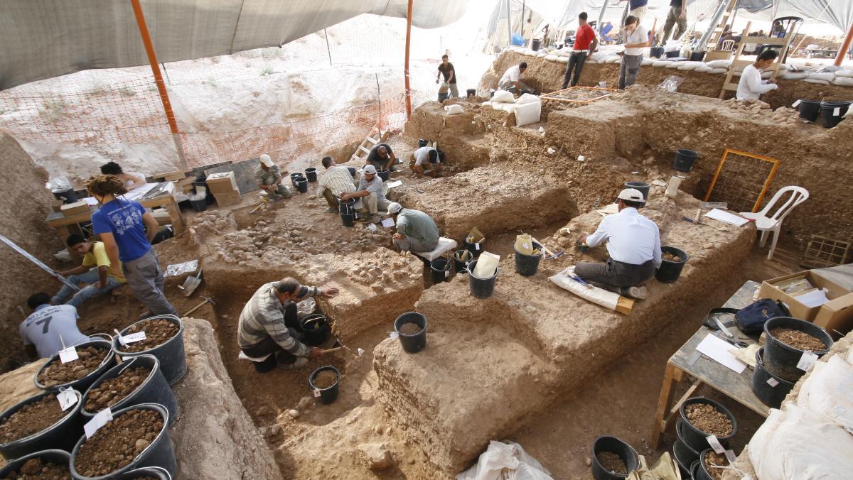 Vista al yacimiento arqueológico de Nesher Ramla, en Israel.