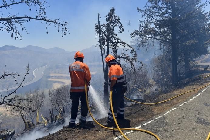 Incendio en la zona de Llano Grande