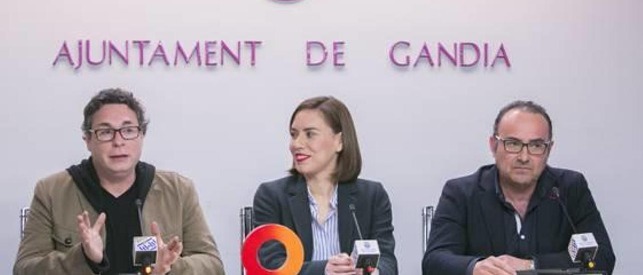 Chema Siscar, Diana Morant y José Marín, ayer en rueda de prensa.